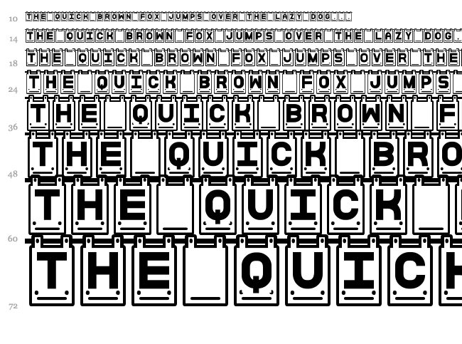 Data Cards St font waterfall
